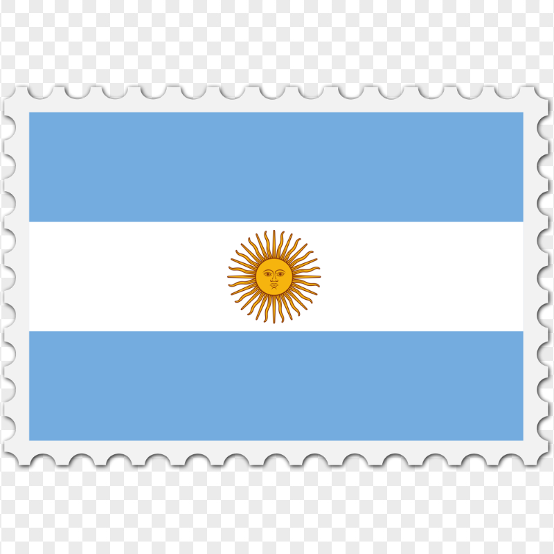 HD Argentina Postage Stamp Flag PNG