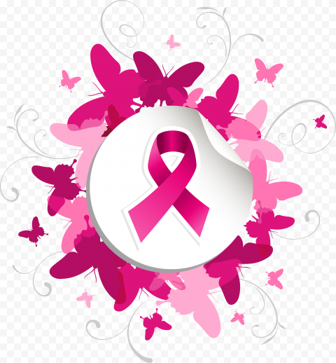 HD Awareness Breast Cancer Ribbon Illustration Design PNG