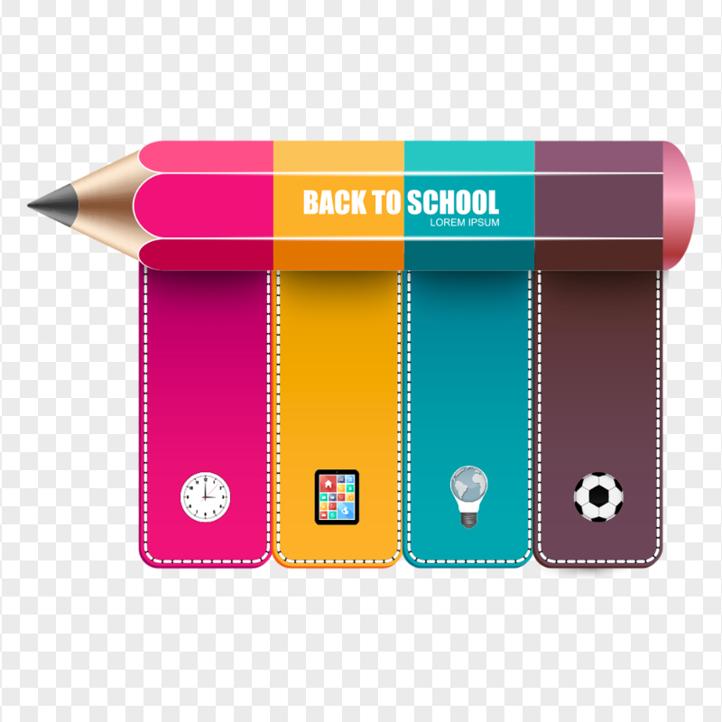HD Back To School Pencil Graphic Illustration PNG