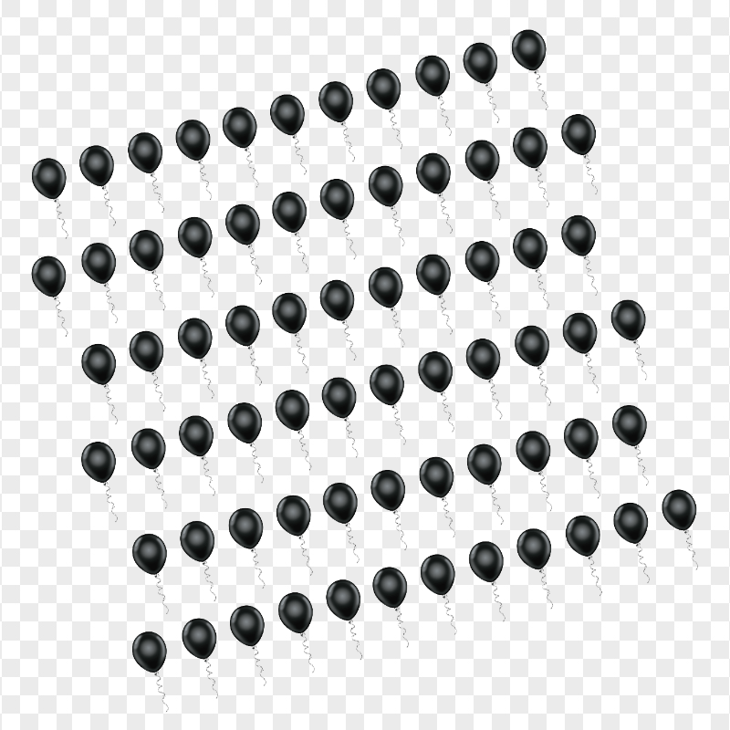 HD Background Of Black Balloons Pattern PNG