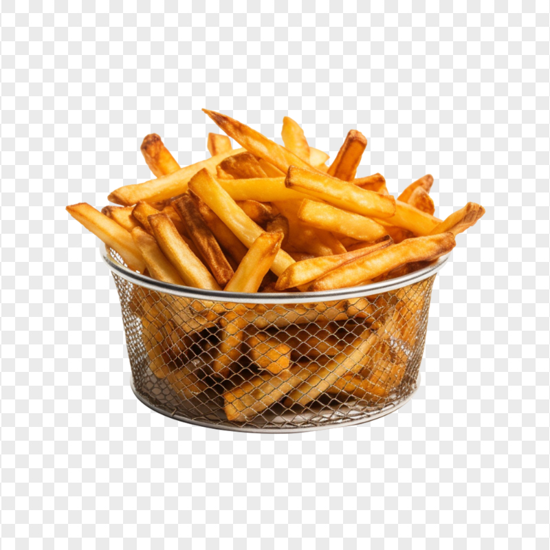 HD Basket Of Crust French Fries Transparent Background