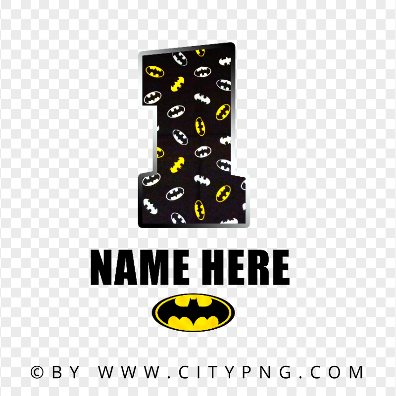 HD Batman Number 1 Transparent PNG