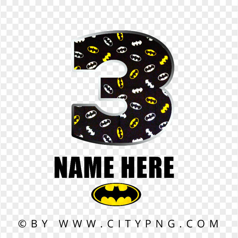 HD Batman Number 3 PNG