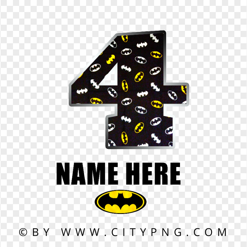 HD Batman Number 4 PNG