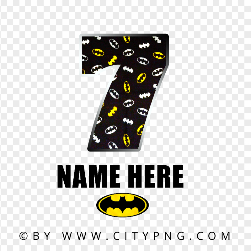 HD Batman Number 7 PNG