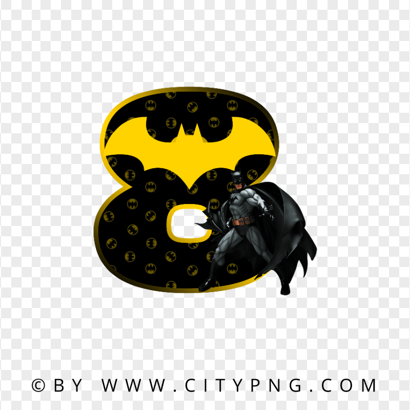 HD Batman Number Eight 8 Transparent PNG