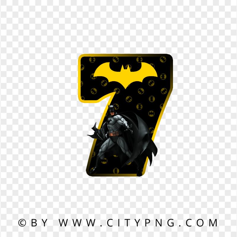 HD Batman Number Seven 7 PNG