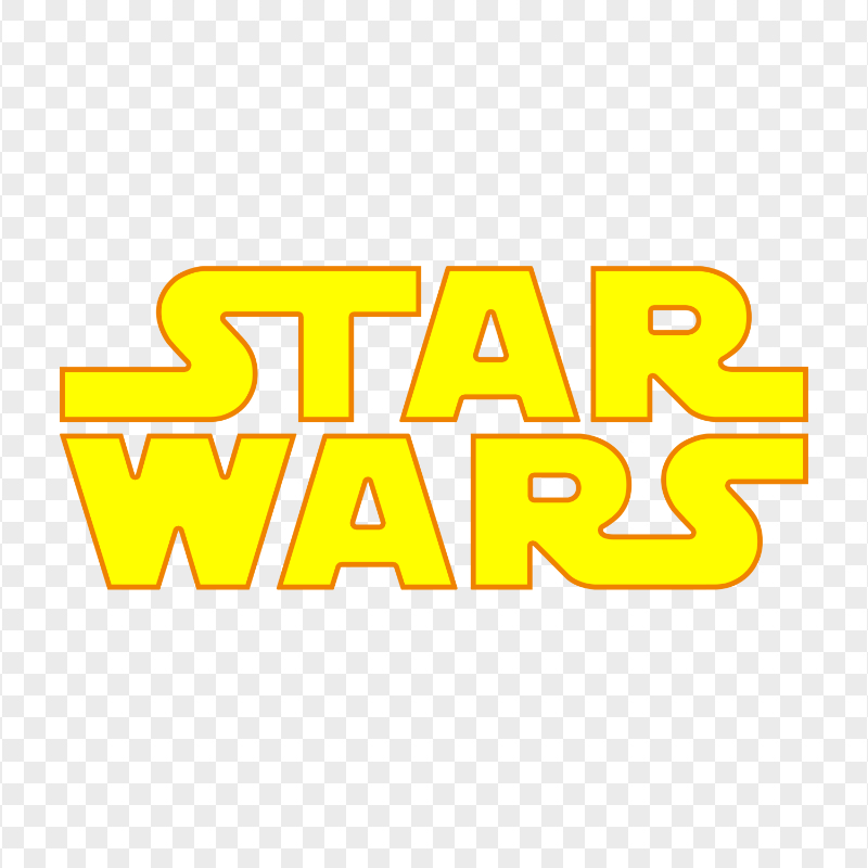 HD Beautiful Yellow Star Wars Logo PNG