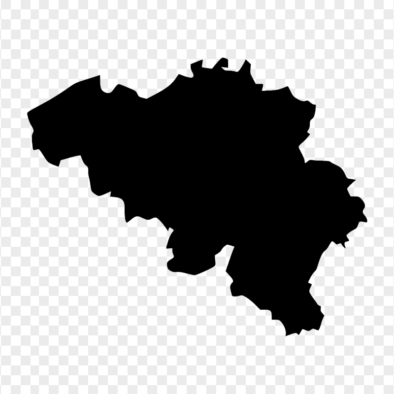 HD Belgium Map Silhouette Transparent PNG