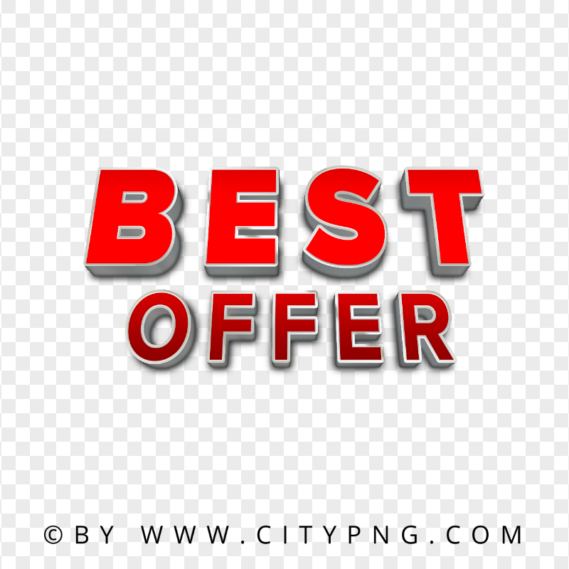HD Best Offer Red Logo Sign Transparent PNG