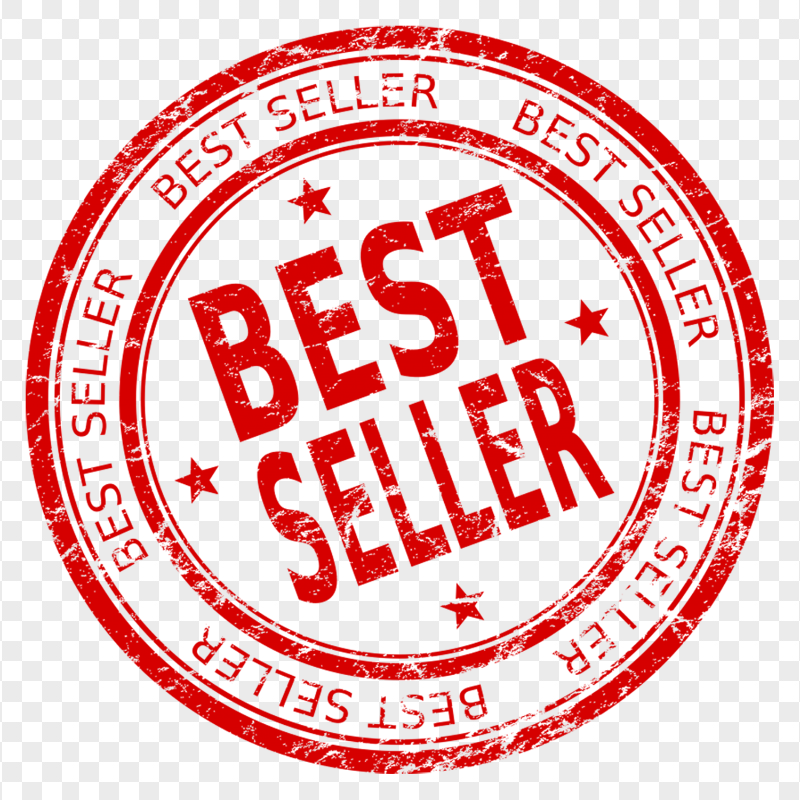 HD Best Seller Round Red Rubber Stamp PNG
