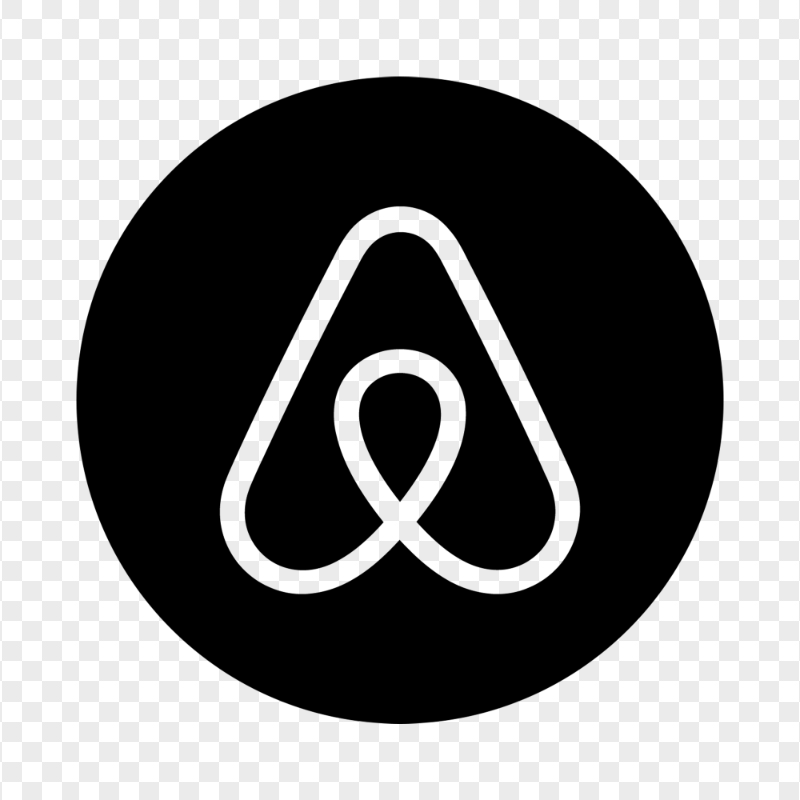 HD Black Airbnb Round Circle Logo Icon PNG Image