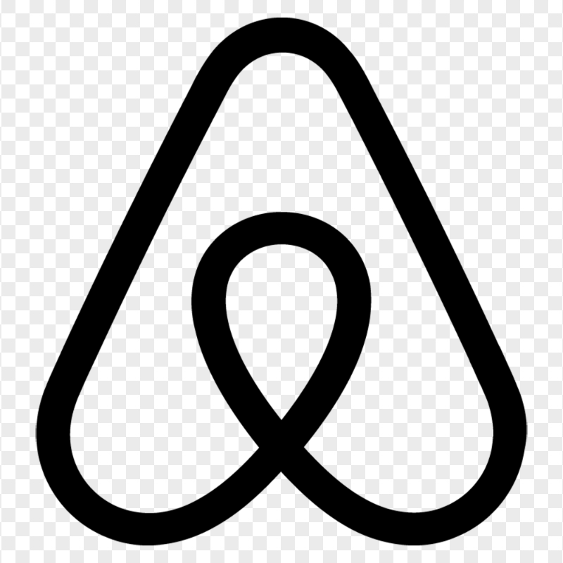HD Black Airbnb Symbol Logo Sign Icon PNG Image