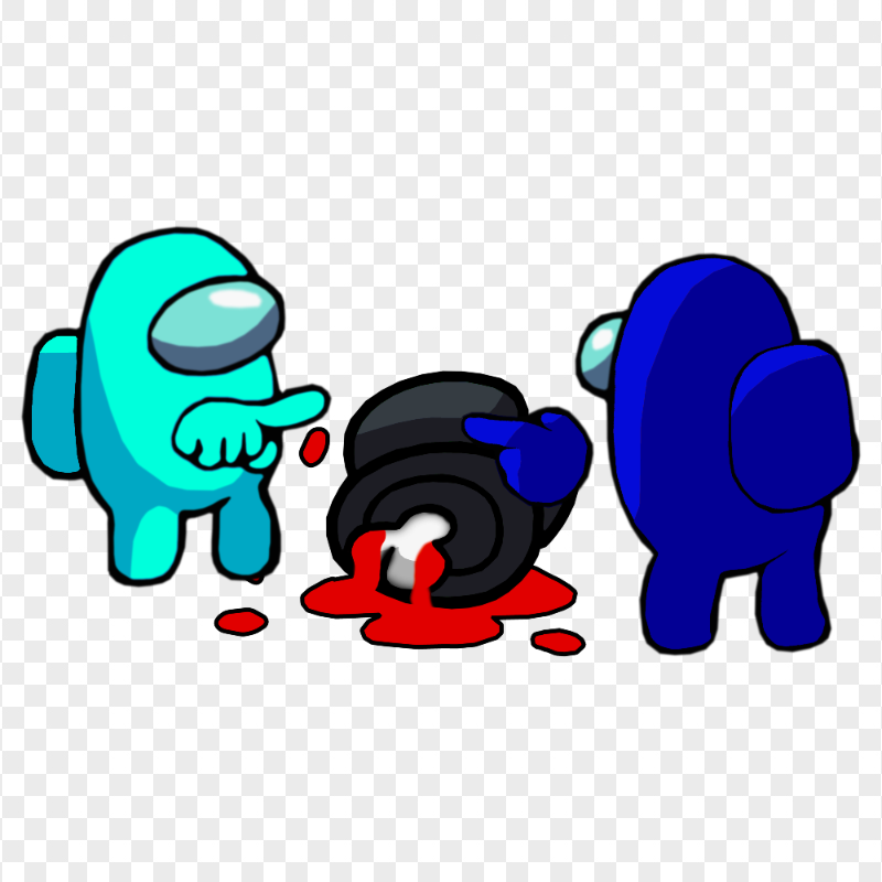 HD Red Among Us Character Getting Killed PNG Citypng