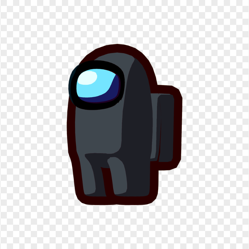 HD Black Among Us Character PNG