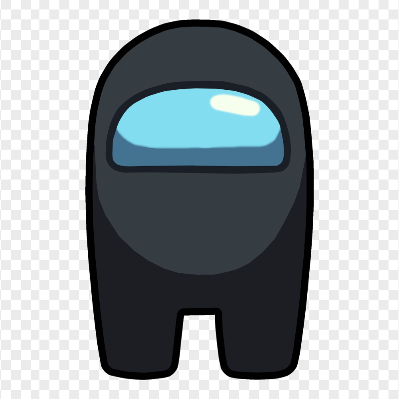 HD Black Among Us Crewmate Front View PNG