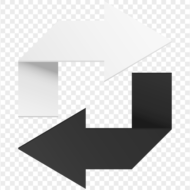 HD Black And White Two Arrow Icon PNG