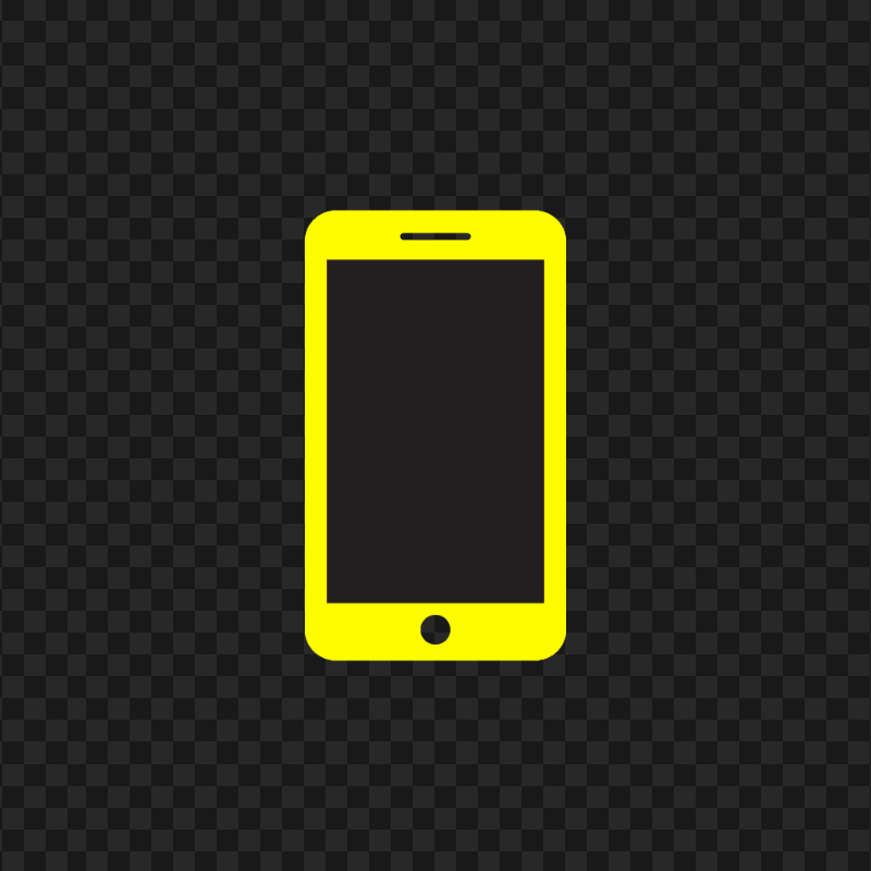 HD Black And Yellow Mobile Icon Transparent PNG