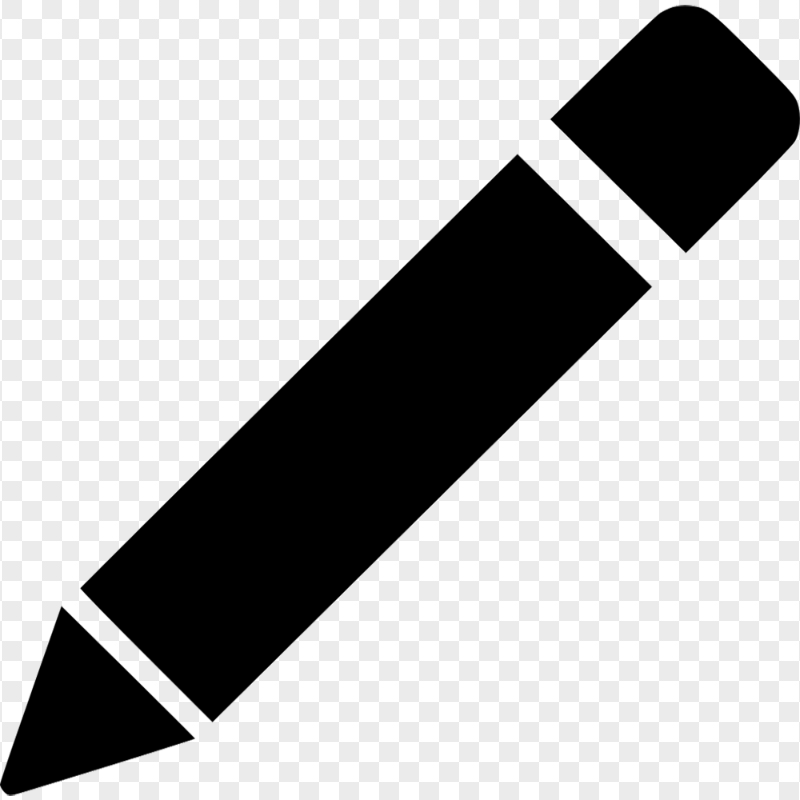 HD Black Angle Pencil Icon PNG