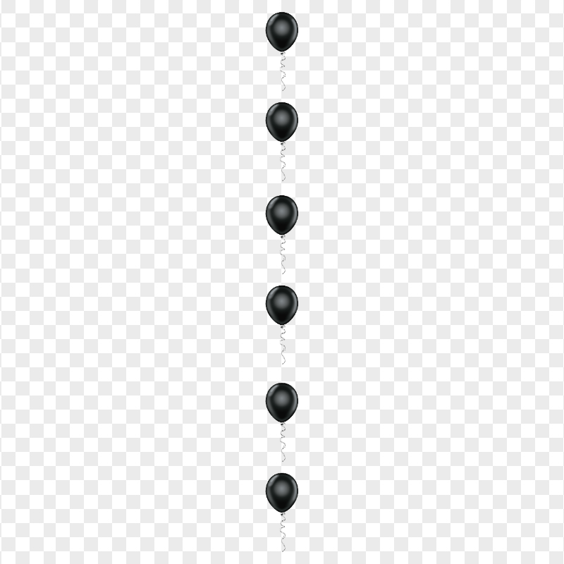 HD Black Balloons Border Vertical PNG