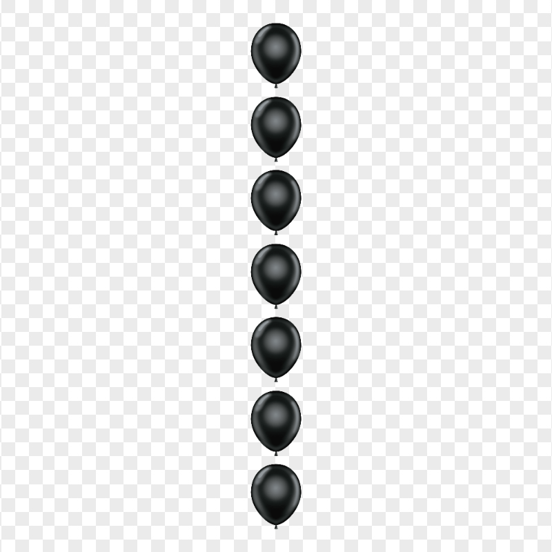 HD Black Balloons Vertical Border PNG