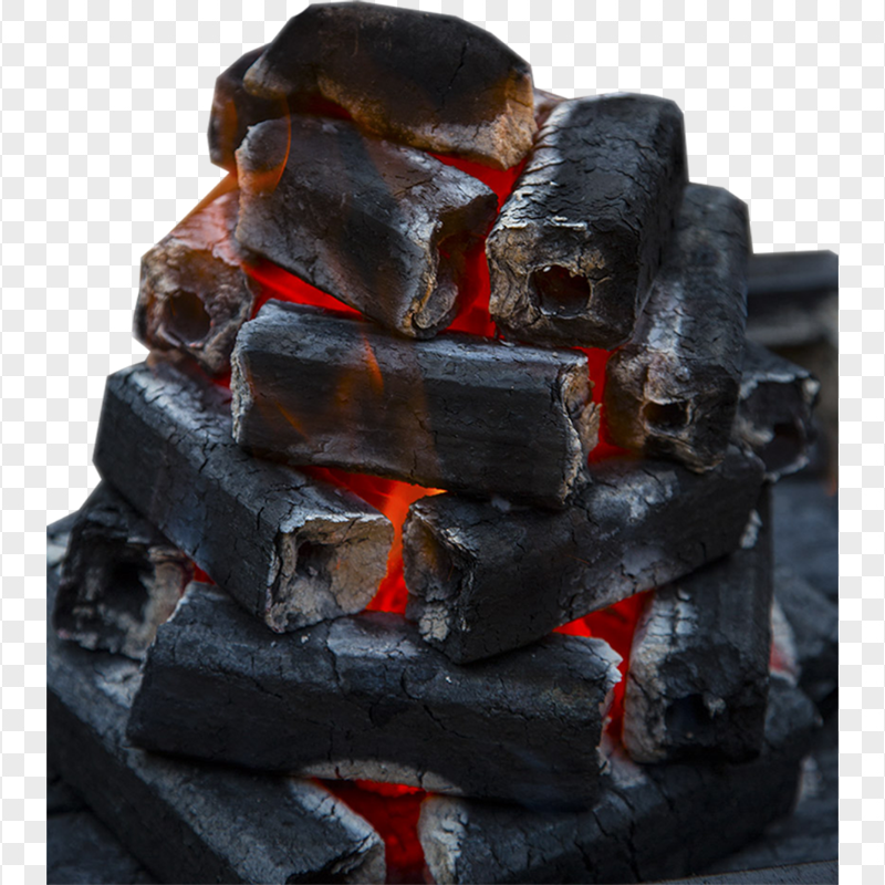 HD Black Burning Charcoal PNG