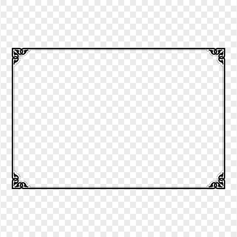 HD Black Certificate Frame Border PNG
