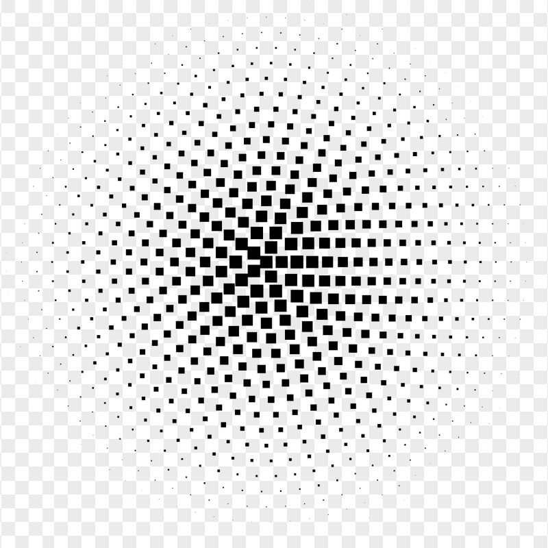 HD Black Circle Contain Dots Pattern Halftone PNG