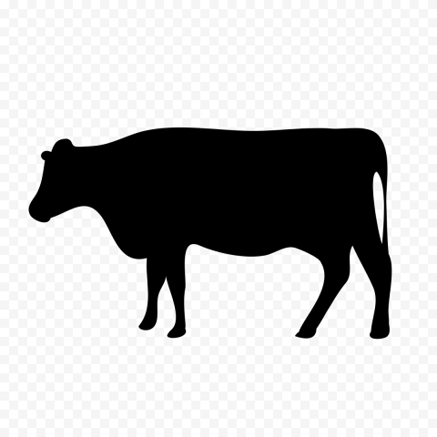 HD Black Cow Silhouette Transparent PNG | Citypng