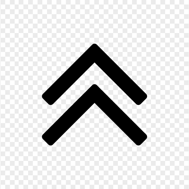 HD Black Double Arrow To Up Icon Transparent PNG