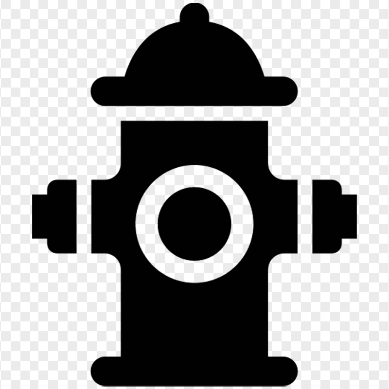HD Black Fire Hydrant Icon PNG