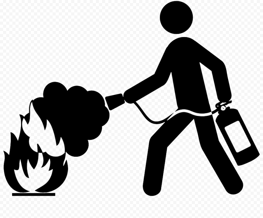 HD Red Firefighting Fireman Extinguisher Icon PNG | Citypng