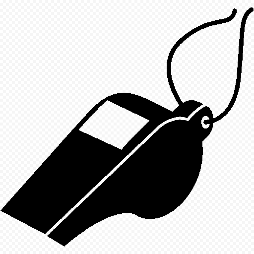 HD Black Football Referee Whistle Icon Transparent Background | Citypng