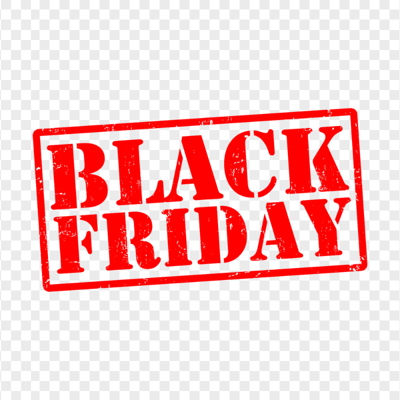 HD Black Friday Logo Red Stamp Style PNG