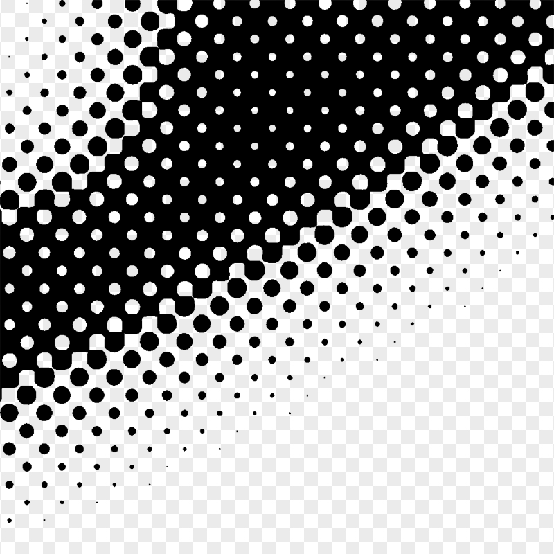 HD Black Halftone Corner Abstract Transparent PNG