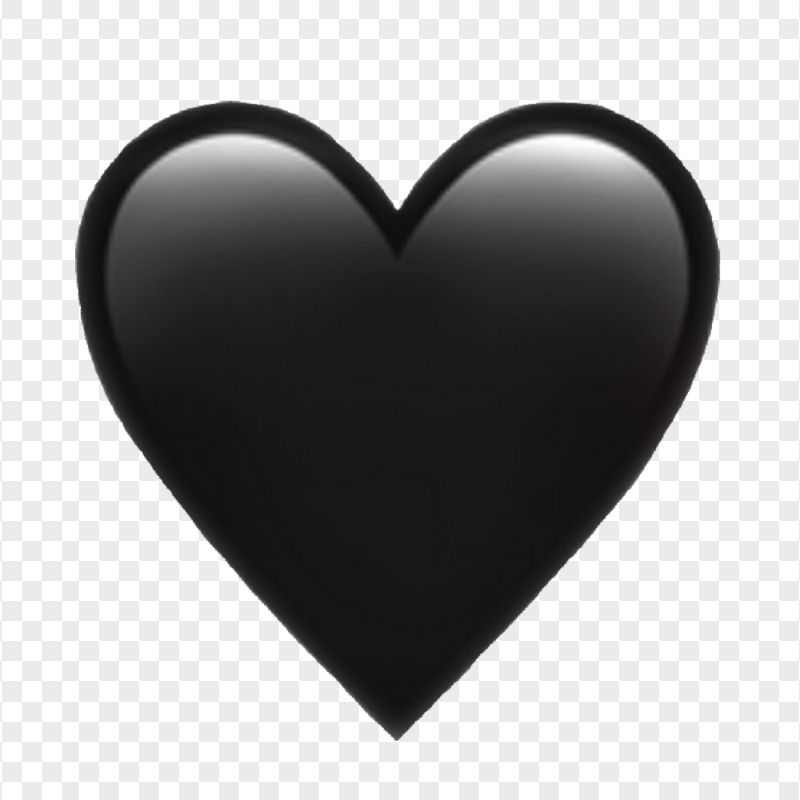 HD Black Heart Emoji Free PNG