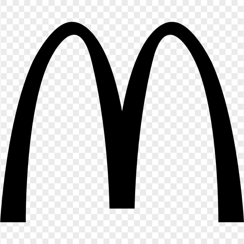 HD Black McDonald McDonalds M Logo Symbol PNG Image