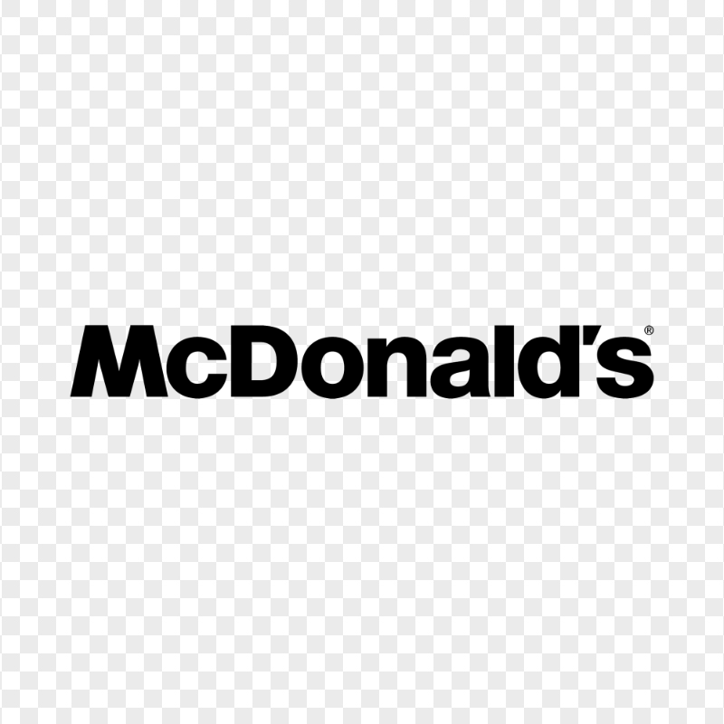 HD Black McDonalds Official Text Brand Logo PNG Image