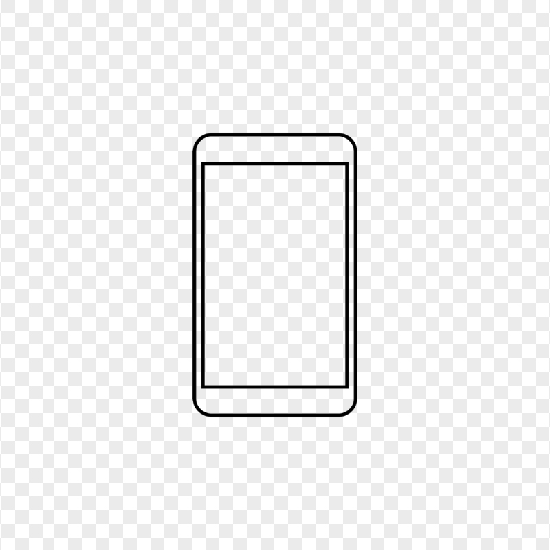 HD Black Outline Modern Smartphone Icon Transparent PNG