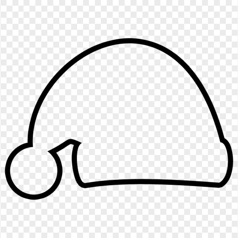 HD Black Outline Santa Claus Christmas Silhouette PNG