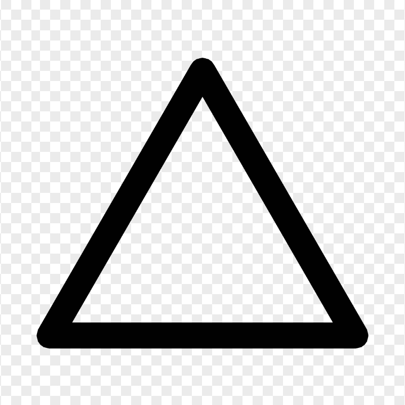 HD Black Outline Triangle Transparent Background