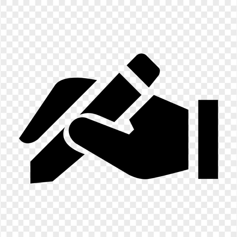 HD Black Pencil on Hand Icon PNG