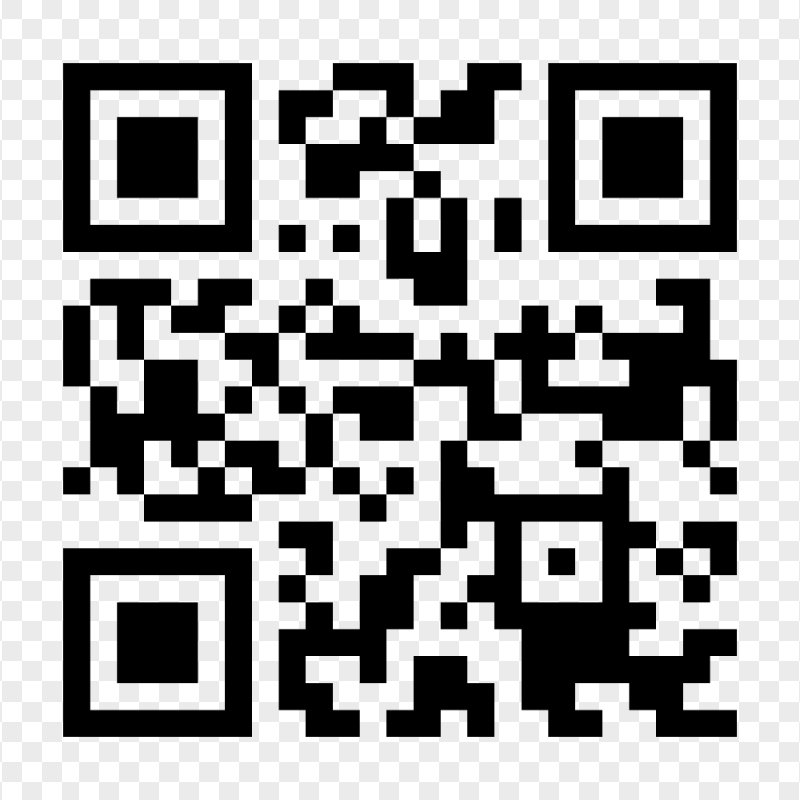 HD Black QR Code Barcode PNG