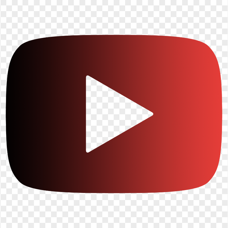 HD Black & Red Outline Youtube YT Logo Symbol Sign Icon PNG