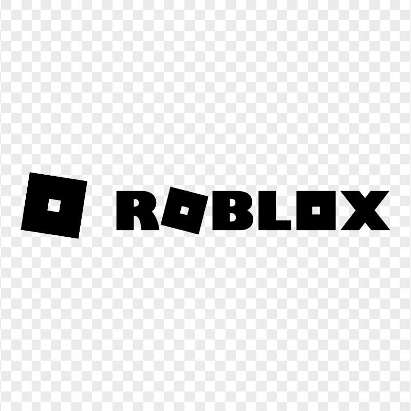 HD Black Roblox Horizontal Text Logo With Symbol Sign Icon PNG