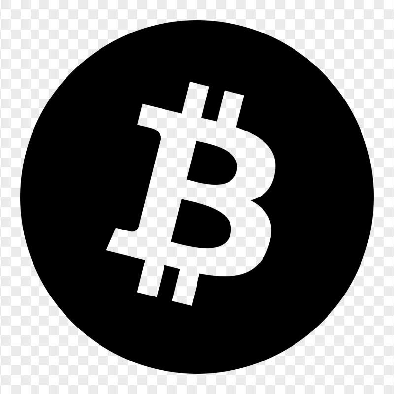 HD Black Round Btc Logo Icon PNG