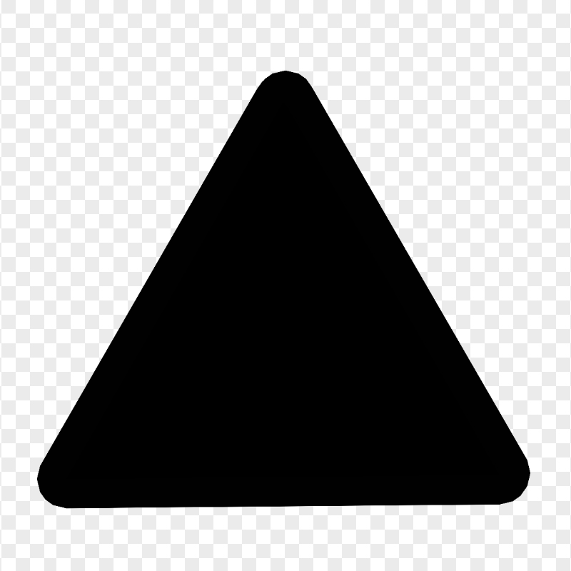 HD Black Rounded Triangle Shape PNG