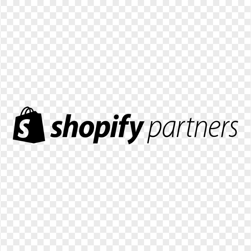 HD Black Shopify Partners Horizontal Logo