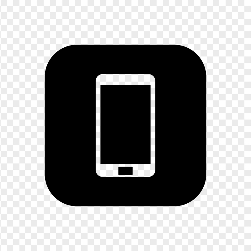 HD Black Square Modern Smartphone Icon Transparent PNG