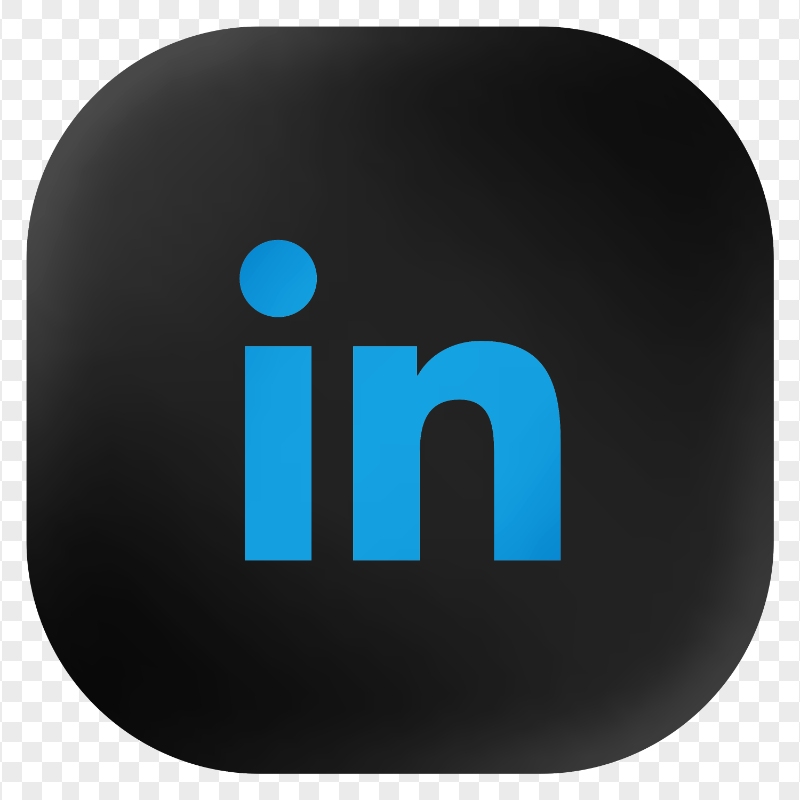 HD Black Square Shape Contains Blue Linkedin IN PNG